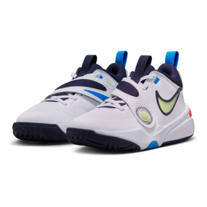 Nike Team Hustle D11 GS 'White Photo Blue Light Lemon Twist'