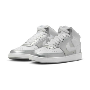 Nike Wmns Court Vision Mid 'Metallic Silver White'