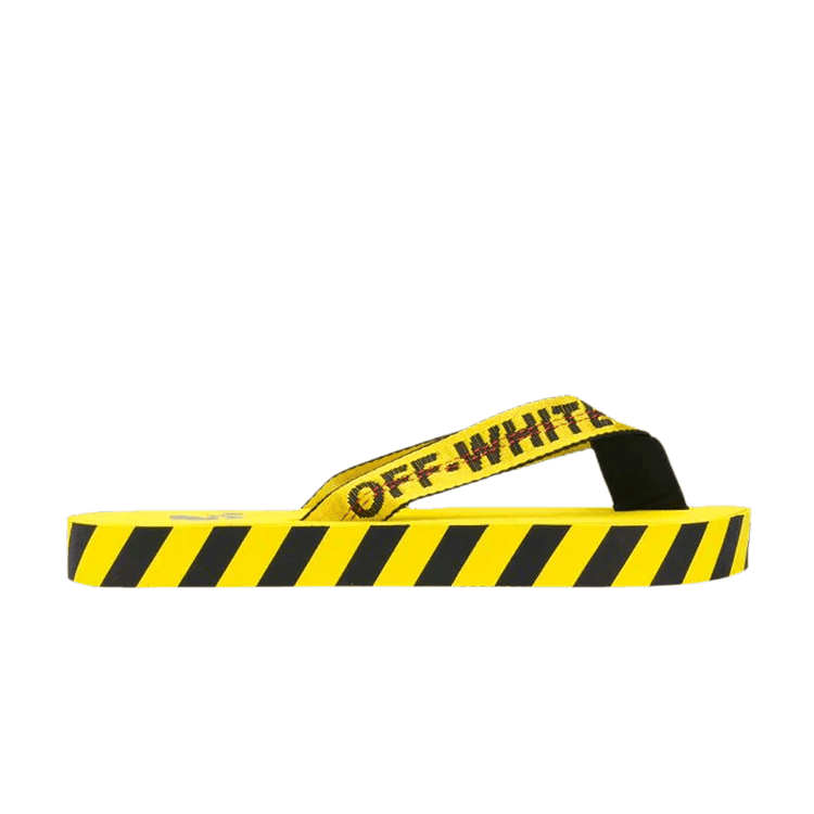 Off-White Flip Flops 'Graphic Print - Yellow' OMIA131F20MAT001 1810