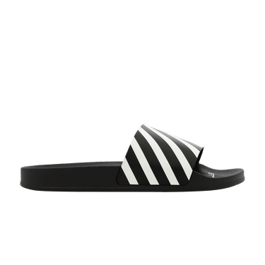 Off-White Diagonal Sliders 'Black White'