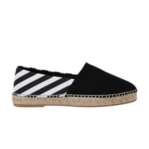 Off-White Wmns Stripes Flat Espadrilles 'Black'