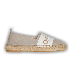Off-White Wmns Bookish Canvas Espadrilles 'Beige'