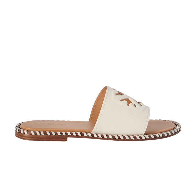 Off-White Wmns Twist Embossed Arrow Slides 'Off White Brown' OWIC019S24LEA001 0303
