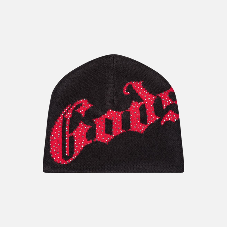 Godspeed OG Logo Studded Beanie 'Black/Red'