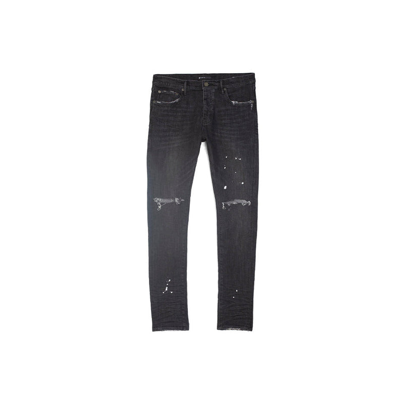 PURPLE BRAND Over Spray Skinny Jeans 'Black'