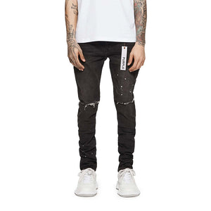PURPLE BRAND Over Spray Skinny Jeans 'Black'
