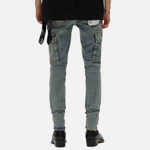 PURPLE BRAND Pumice Cargo 'Light Indigo'