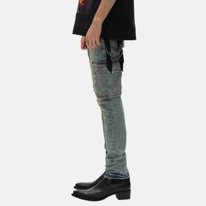 PURPLE BRAND Pumice Cargo 'Light Indigo'