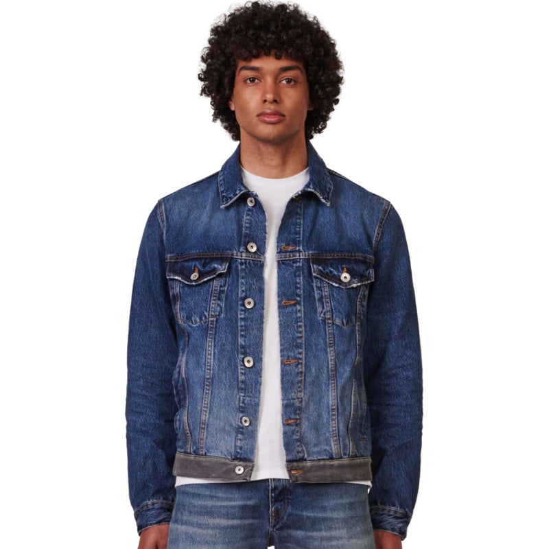 PURPLE BRAND Framis Fray Denim Jacket 'Blue'