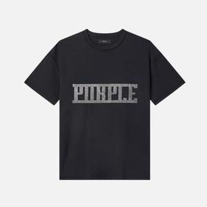PURPLE BRAND Crystal Plaque T-Shirt 'Black'