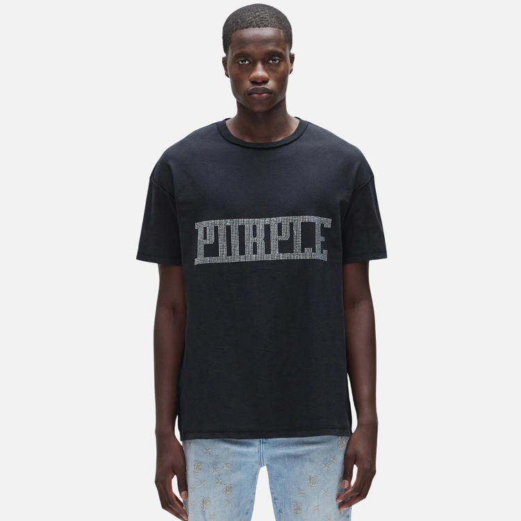 PURPLE BRAND Crystal Plaque T-Shirt 'Black'