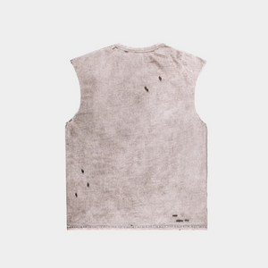 PURPLE BRAND Textured Sleeveless T-Shirt 'Brown'