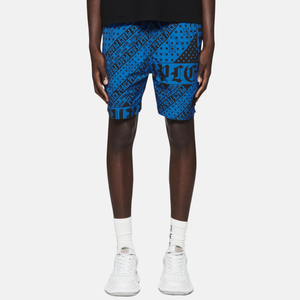 PURPLE BRAND Flag Bandana All Around Shorts 'Blue Black'