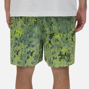 PURPLE BRAND Worn Gothic Camo Swim Shorts 'Green'