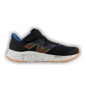 New Balance Fresh Foam Arishi v4 Bungee Lace Top Strap Little Kid 'Black Blue Blaze Orange'