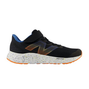 New Balance Fresh Foam Arishi v4 Bungee Lace Top Strap Little Kid 'Black Blue Blaze Orange'
