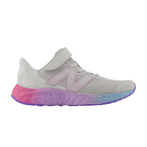 New Balance Fresh Foam Arishi v4 Bungee Lace Top Strap Little Kid 'Grey Matter Lilac Glo'