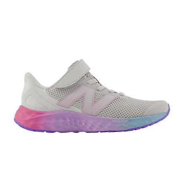 New Balance Fresh Foam Arishi v4 Bungee Lace Top Strap Little Kid 'Grey Matter Lilac Glo'