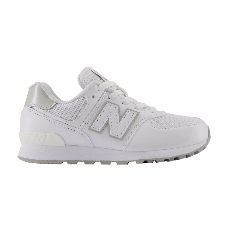 New Balance 574 Little Kid 'White Silver Metallic' PC5742BE