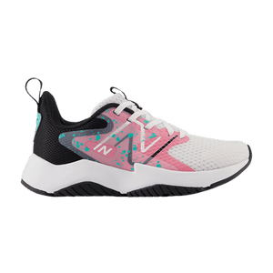 New Balance Rave Run v2 Little Kid 'White Real Pink Paint Splatter'