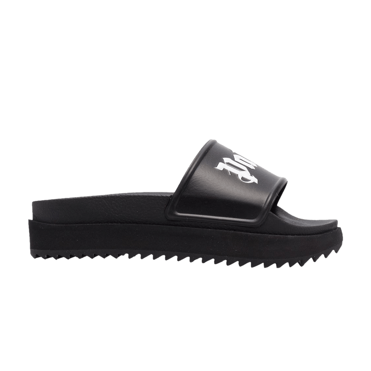 Palm Angels Wmns Platform Slider 'Black White' PWIC007F22PLA001 1001