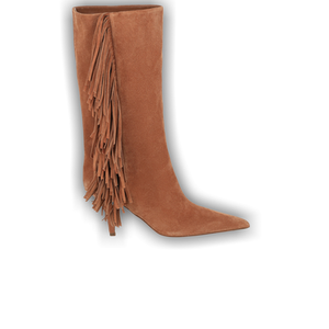 Paris Texas Wmns Jessie Mid Calf Suede Boot 'Terracotta'