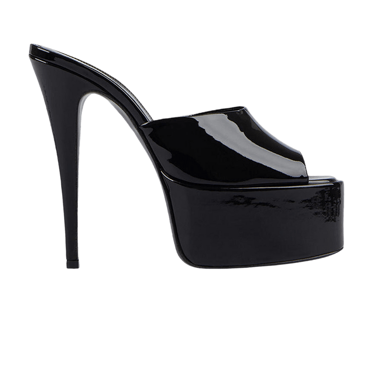 Paris Texas Wmns Marina Platform Mule 'Black' PX709 XVN01