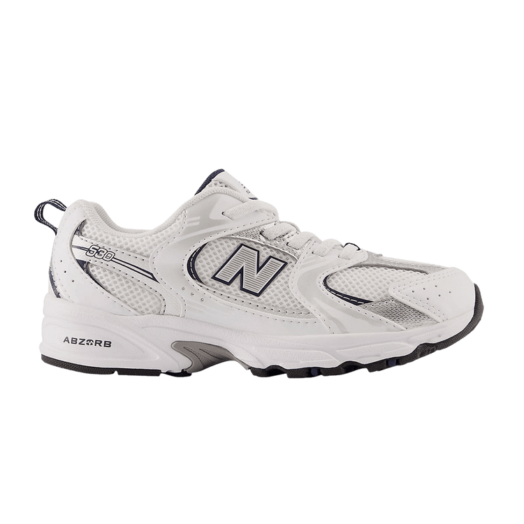 New Balance 530 Bungee Little Kid Wide 'White Natural Indigo' PZ530SB1 W