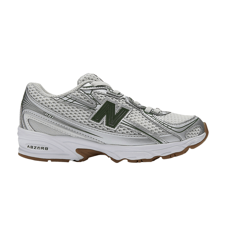 New Balance 740 Bungee Lace Little Kid 'Silver Metallic Dark Alpine Green' PZ740SF
