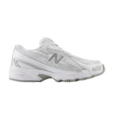 New Balance 740 Bungee Lace Little Kid 'White Silver'