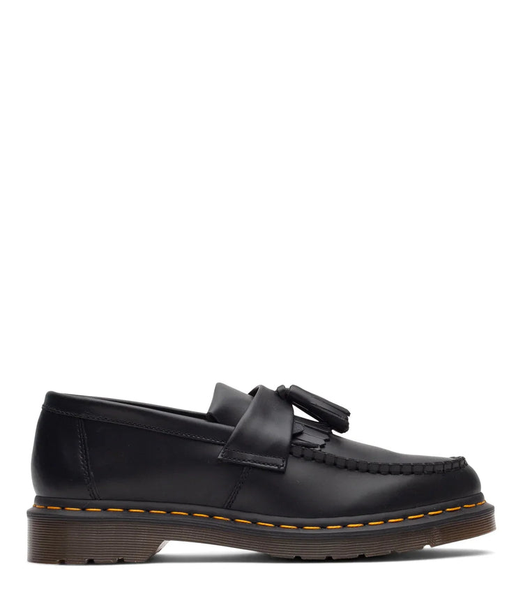 Dr. Martens Adrian Yellow Stitch Leather Tassel Loafer 'Black'