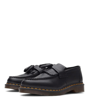 Dr. Martens Adrian Yellow Stitch Leather Tassel Loafer 'Black'