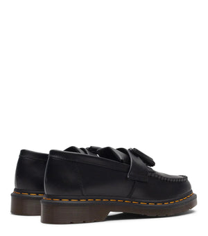 Dr. Martens Adrian Yellow Stitch Leather Tassel Loafer 'Black'