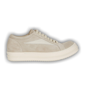 Rick Owens Wmns Scarpe Pelle Vintage Sneaker 'Pearl Dirty Milk'