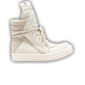 Rick Owens Wmns Pelle Geobasket Scarpe 'Dirty Milk Pearl'