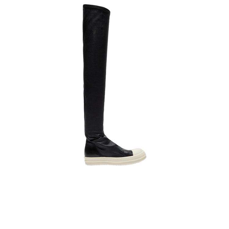 Rick Owens Wmns Stivali Pelle High Stocking Sneaks 'Black Milk' RP02E4893 LS 911