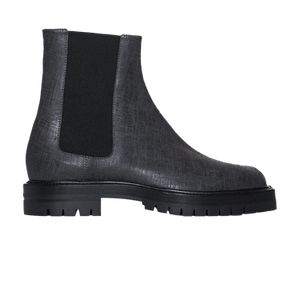 Maison Margiela Tabi County Combat High 'Black Scratched Leather'