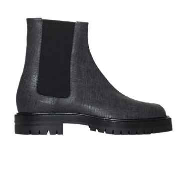 Maison Margiela Tabi County Combat High 'Black Scratched Leather'