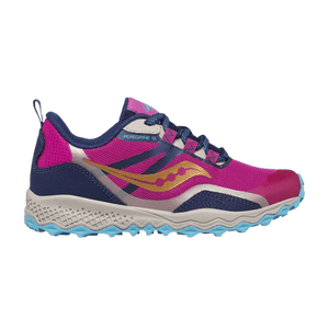 Saucony Peregrine 12 Shield Big Kid 'Navy Turquoise Pink'
