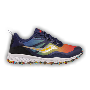 Saucony Peregrine 12 Shield Big Kid 'Blue Red Yellow'