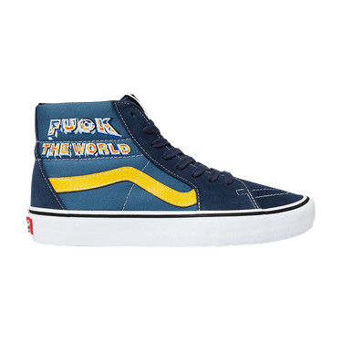 Vans Supreme x Sk8 Hi 'Fuck The World - Navy'
