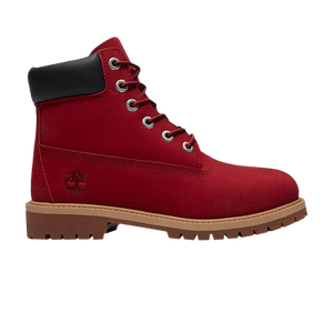 Timberland 6 Inch Premium Waterproof Boot Junior 'Red Nubuck Black'