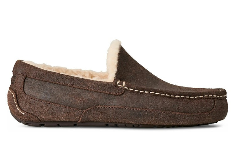 UGG Ascot Leather Distressed Slipper Dusted Cocoa 1171296-DDC