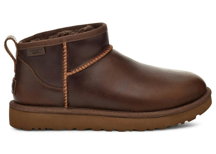 UGG Classic Ultra Mini LTHR Regen Boot Ironwood (Women's) 1163490-IWD