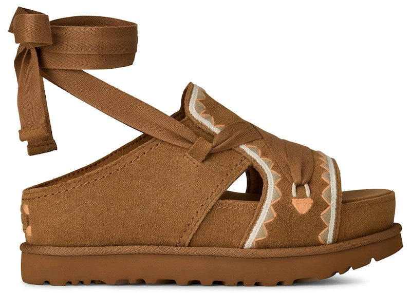 UGG Goldenstar Hi Artistitch Slide Chestnut Multi (Women's) 1175133-CHMU