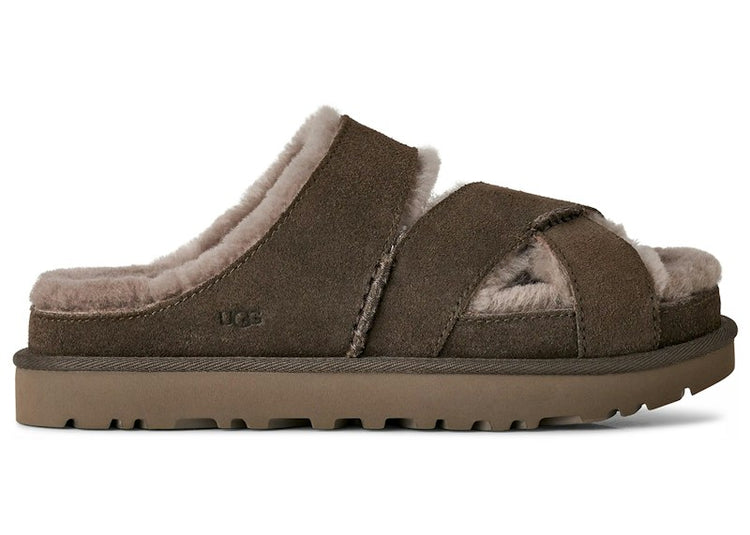 UGG Greenport Cross Strap Slide Dense Smoke (Women's) 1178470-DNSS