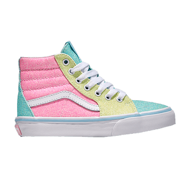 Vans Sk8-Hi Kids 'Pastel Pink Yellow Blue Glitter'