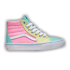 Vans Sk8-Hi Kids 'Pastel Pink Yellow Blue Glitter'