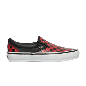 Vans Classic Slip-On 98 Vibram 'Leather Checkerboard - Black Racing Red'