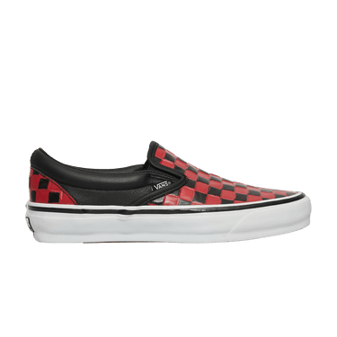 Vans Classic Slip-On 98 Vibram 'Leather Checkerboard - Black Racing Red'